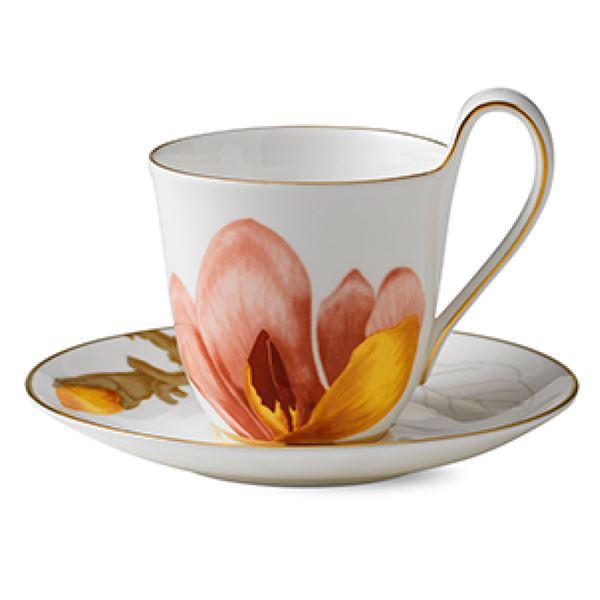 Flora høyhankskopp og skål 25 cl magnolia