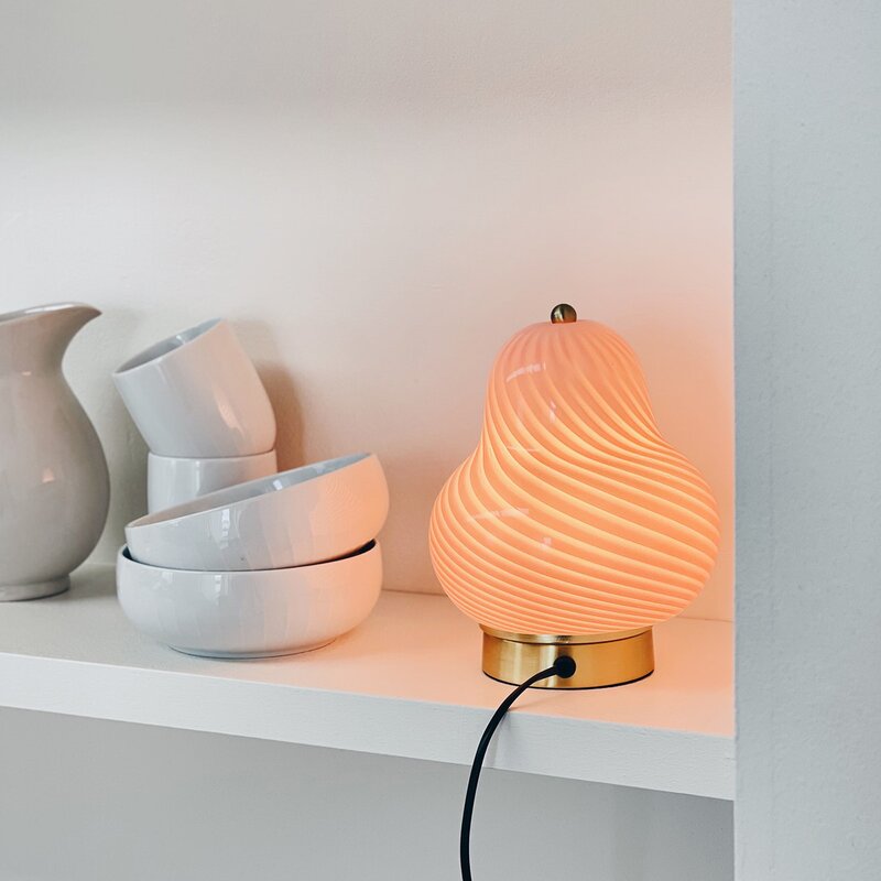 Lucy bordlampe 21,5 cm lyserød