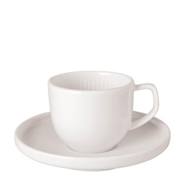 Afina espressokopp med skål 5 cl hvit