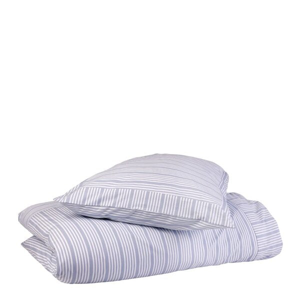 Bedding Collection dynetrekk 140x200+50x70 cm powder blue stripes
