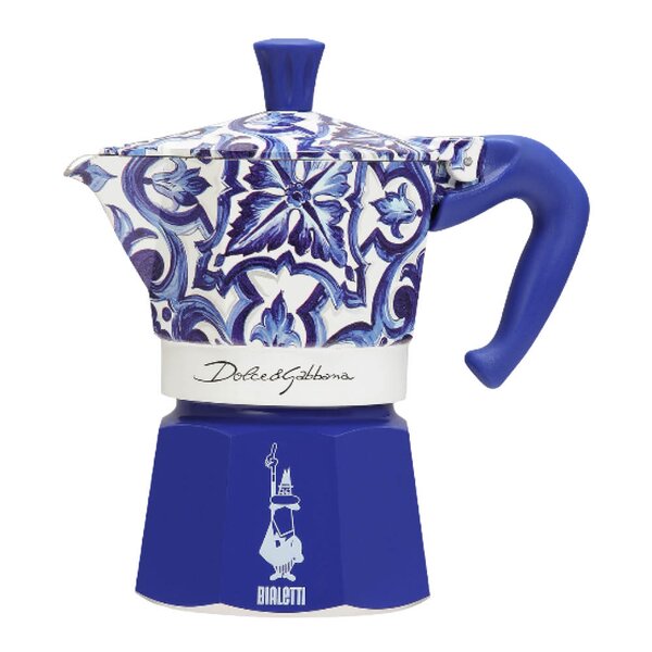 D&G moka express 130 ml 3-kopper blå