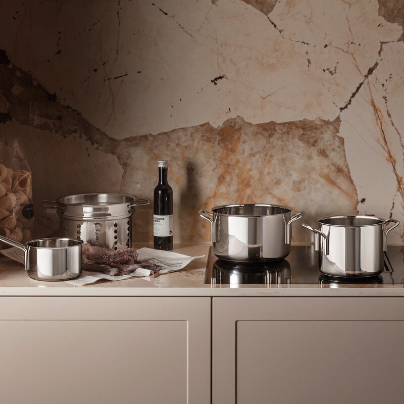 Stainless Steel grytesett 5 deler