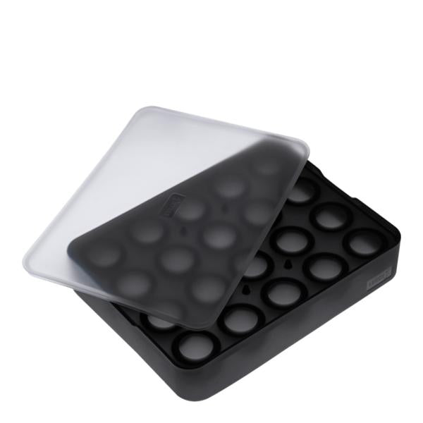 Isbitform kuler m/ lokk 3 cm svart