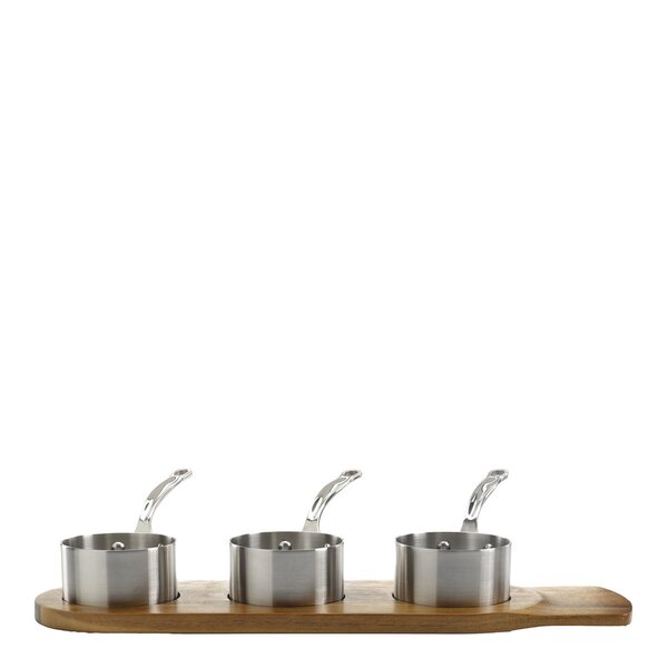 Serveware minikasserollesett 3 deler 9 cm stål