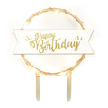 LED kaketopp Happy Birthday natur