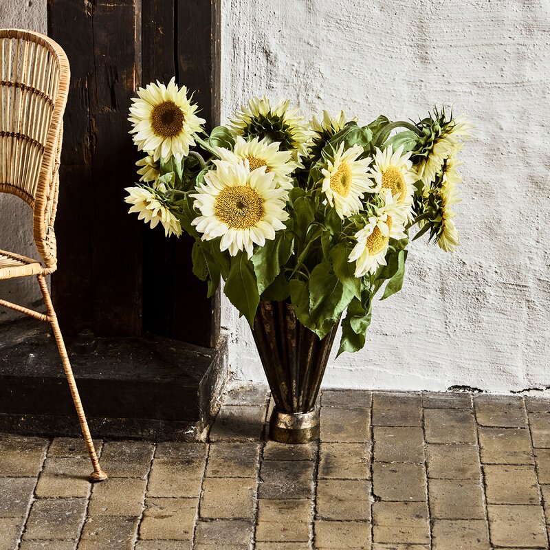 Flood vase 23 cm antikk brun
