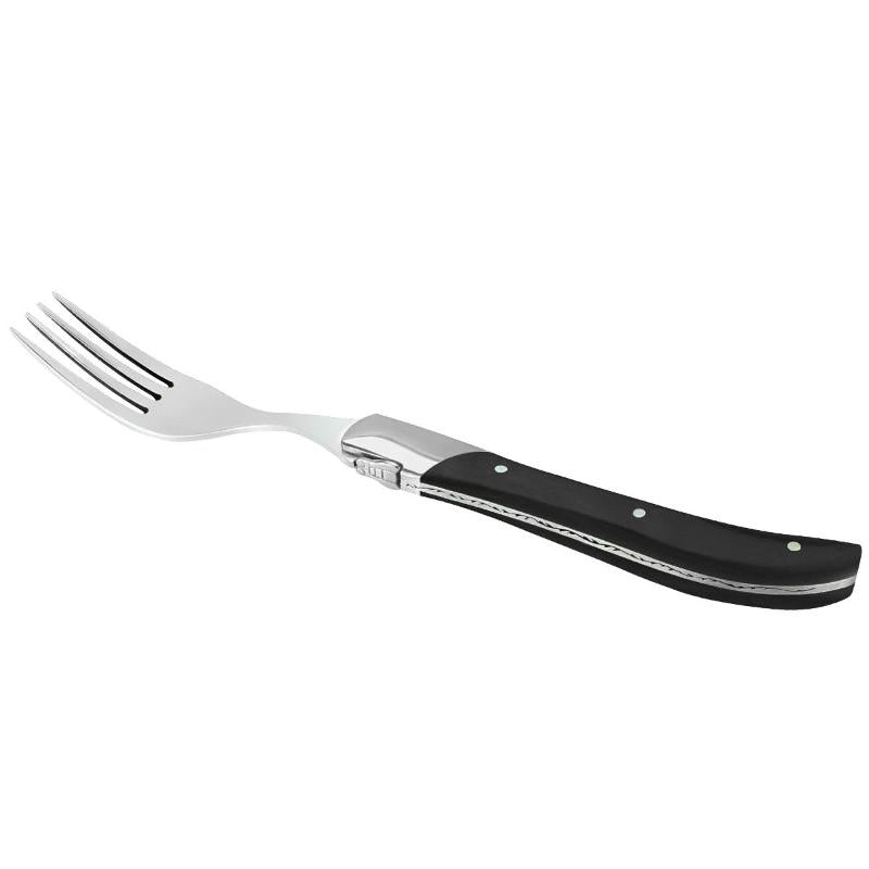 Biffgafler 6 deler svart tre