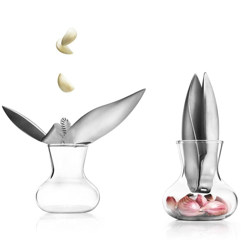 Hvitløkspresser m/glassholder 18 cm