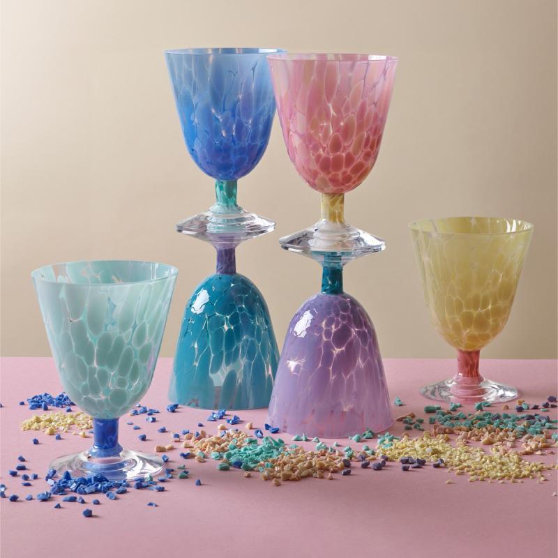 Jubalong vinglass 26 cl turkis/lilla
