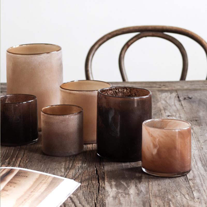 Lyric lyslykt 12x14 cm brown