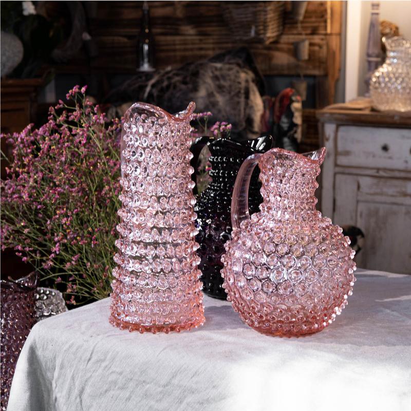 Hobnail karaffel 1L rosaline