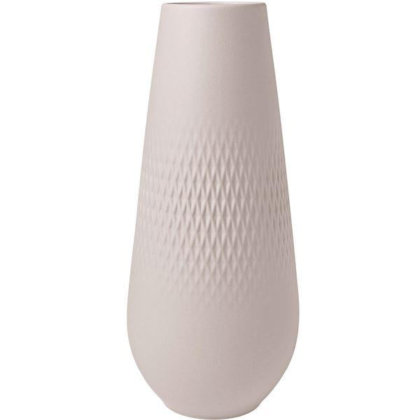 Collier Carre vase 26 cm beige