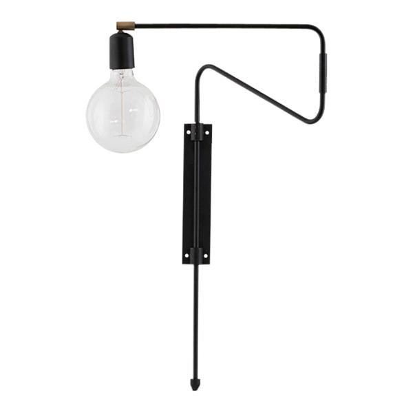 Swing vegglampe 35 cm svart