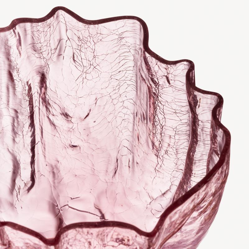 Crackle vase 17 cm rosa