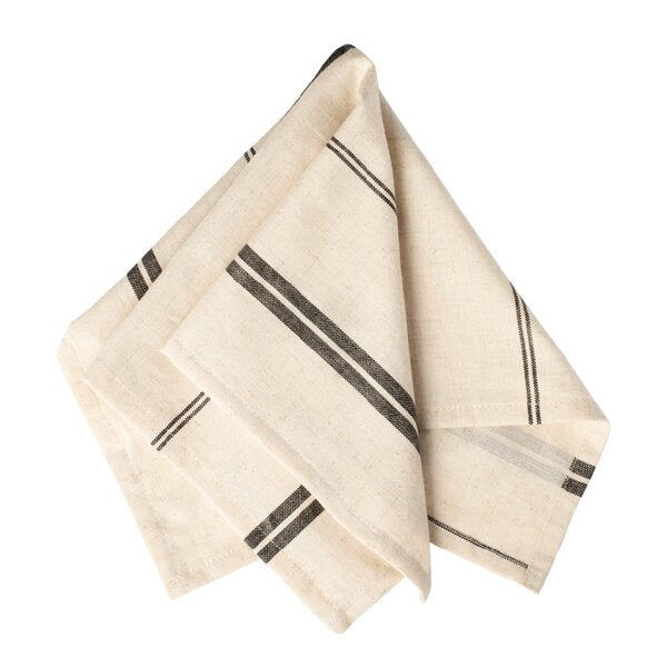 Elsa servietter 45 cm 2 stk natur/svart