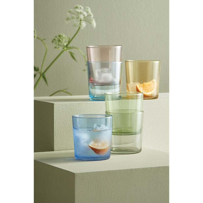 Café vannglass 34,5 cl 6 stk multi