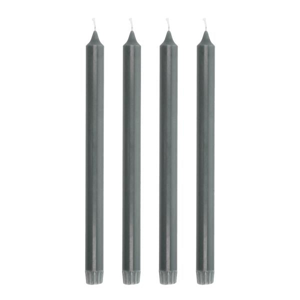 Aia kronelys 30 cm 4 stk dark grey