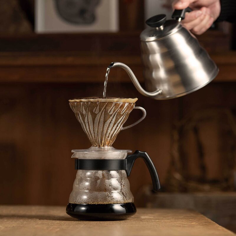 V60 dripper str.02 glass/svart