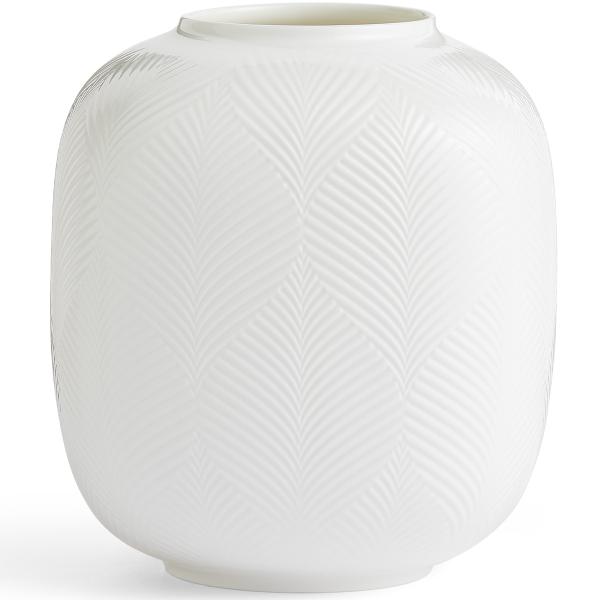 White Folia rund vase 21 cm