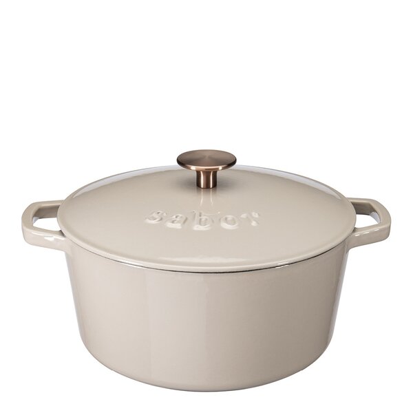 Støpejernsgryte 4,4L warm grey