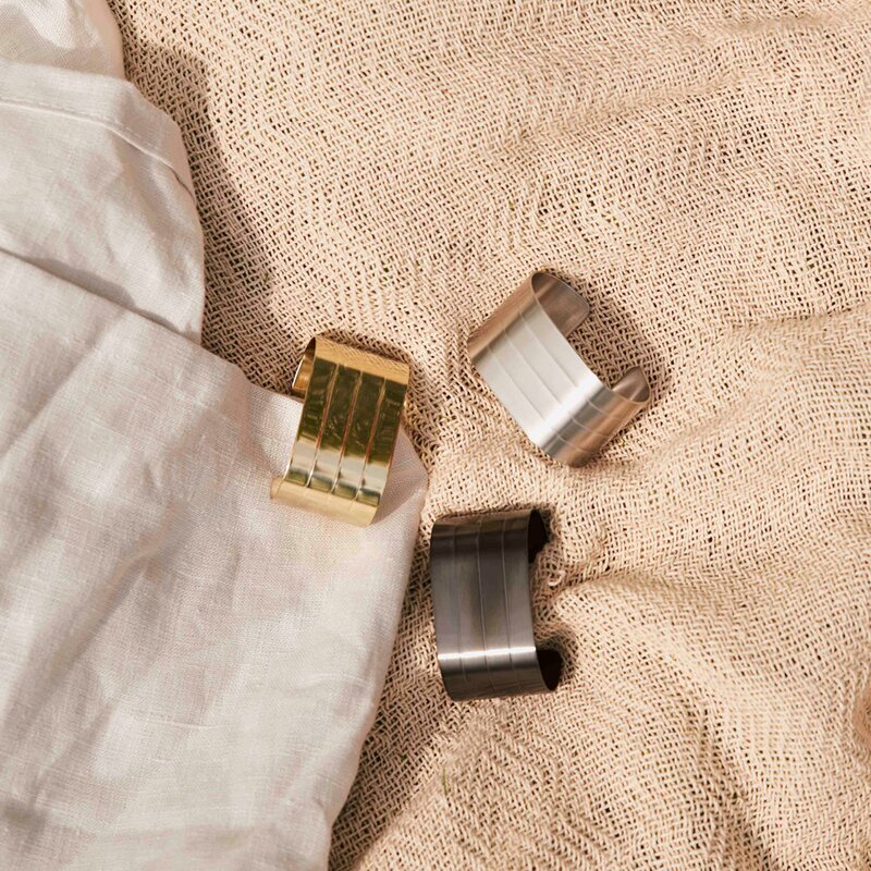 RAW serviettring 4 stk champagne gold