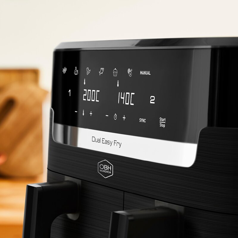 Dual Easy Fry airfryer 3,1L+5L svart