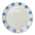 Shell stoneware fat 40 cm hvit/blå
