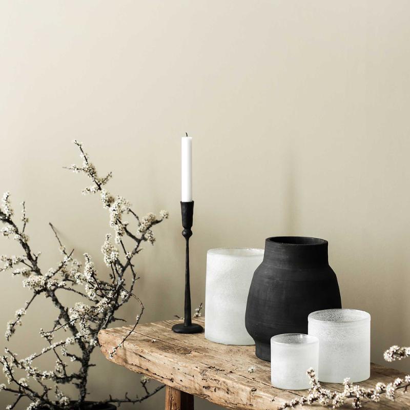 Frost lyslykt 13x19 cm white
