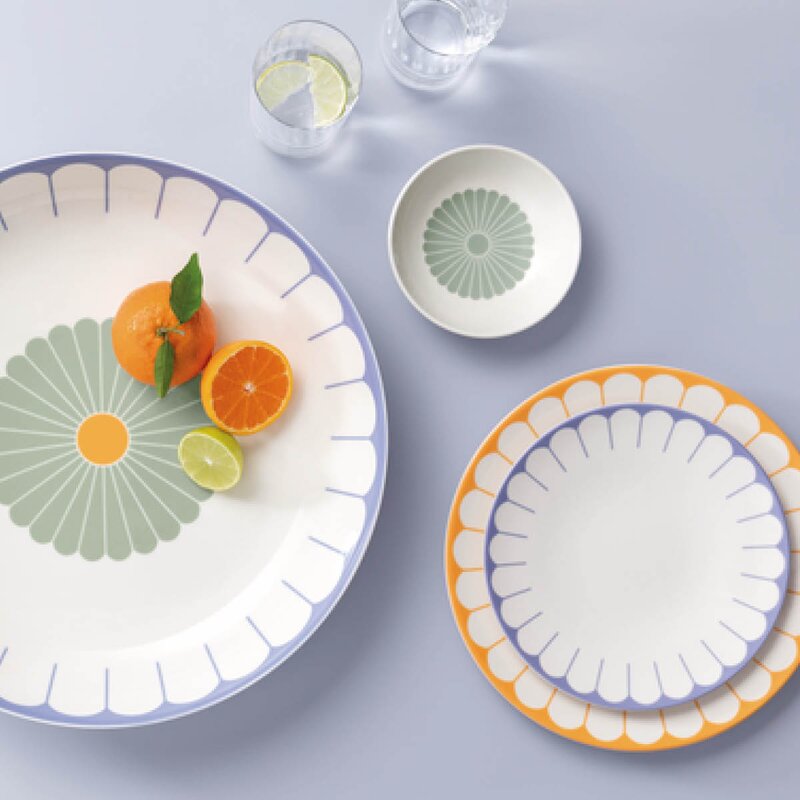Fleur bleu frokosttallerken/desserttallerken 21 cm blå