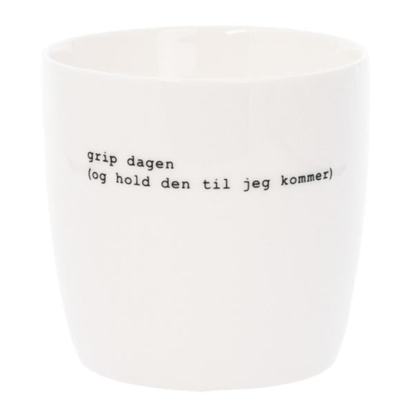 Trygve Skaug krus grip dagen 30 cl hvit