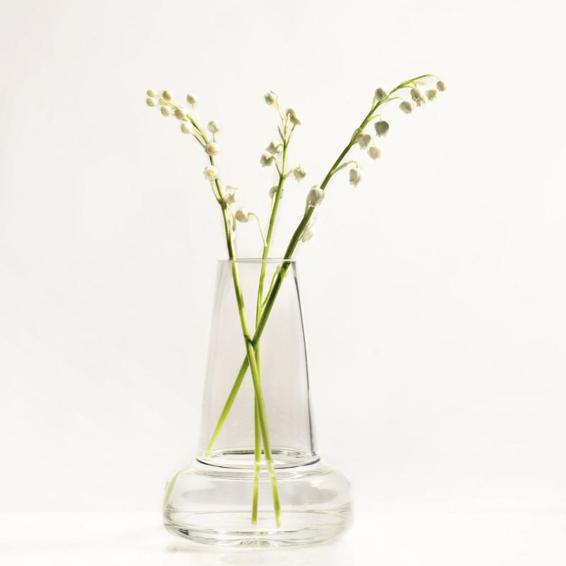 Flora vase lang 24 cm klar