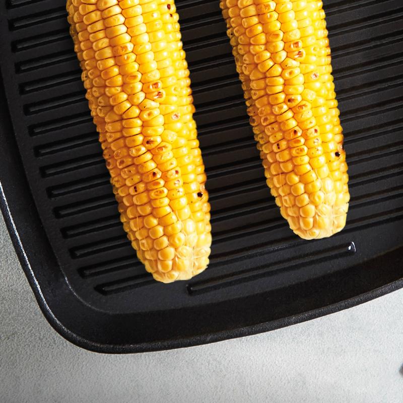 Grillpanne av støpejern 23 cm grønn