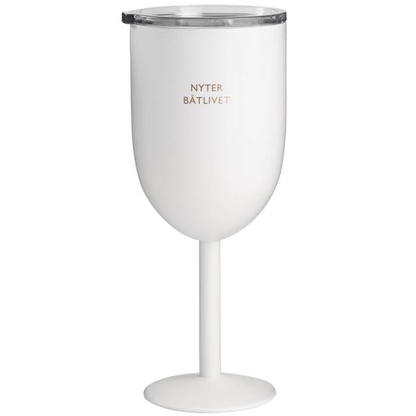 Termo vinglass nyter båtlivet 40 cl hvit