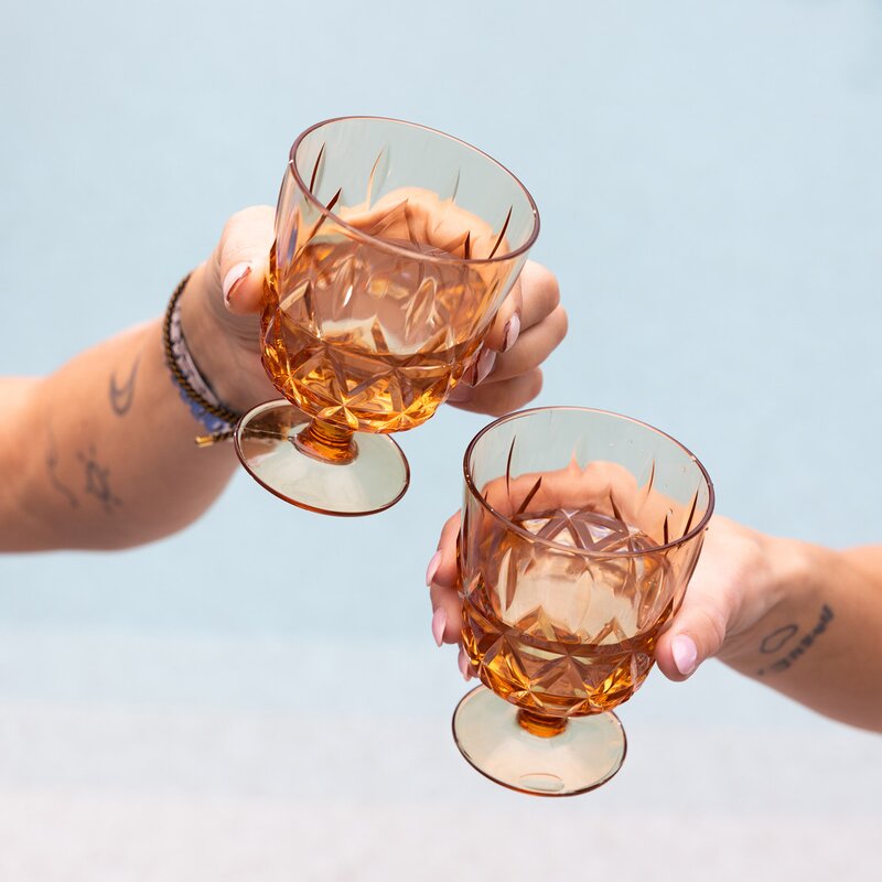 June picknick glass 30 cl 4 stk amber