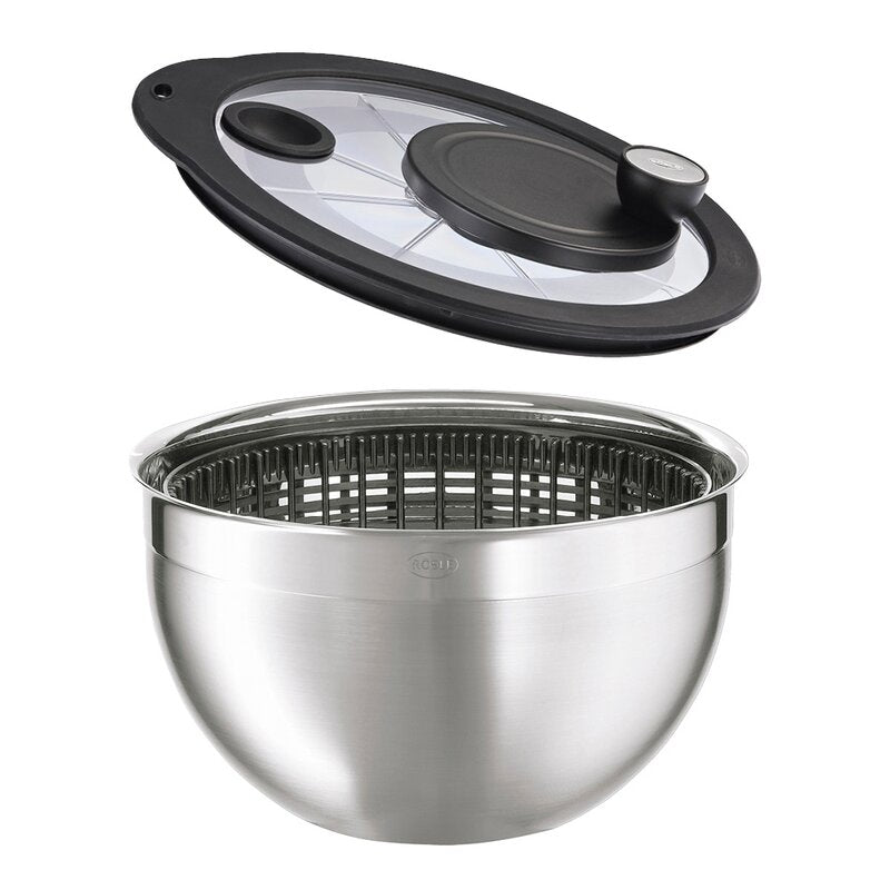 Salatslynge 5,4 L stål/svart