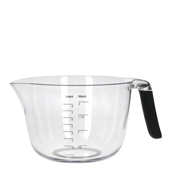 Core bakebolle/målebeger med håndtak 2L klar/svart