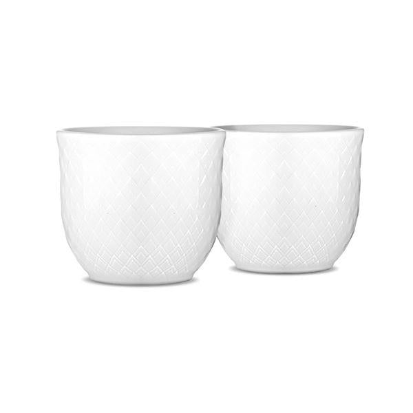 Rhombe eggeglass 5 cm hvit