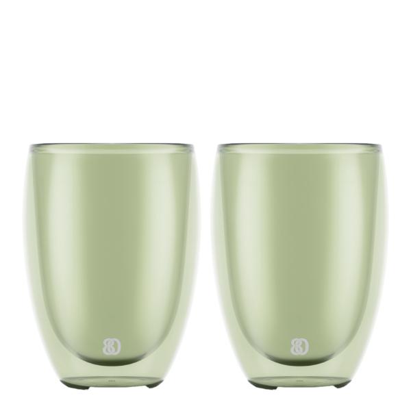 Pavina glass 35 cl 2 stk grønn