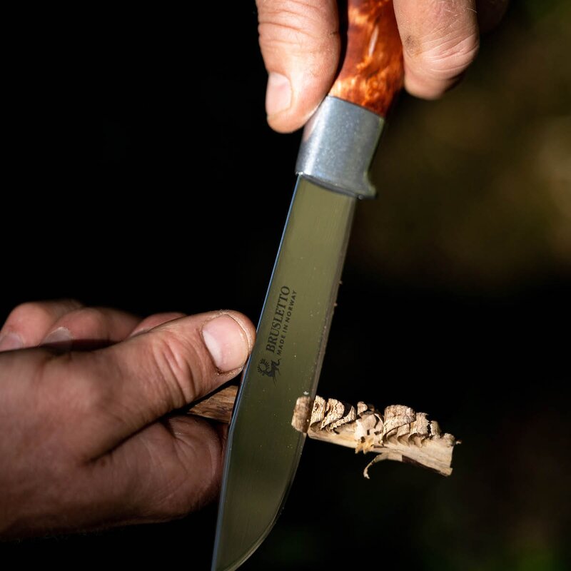 Hunter jaktkniv 25,5 cm m/slire masurbjørk