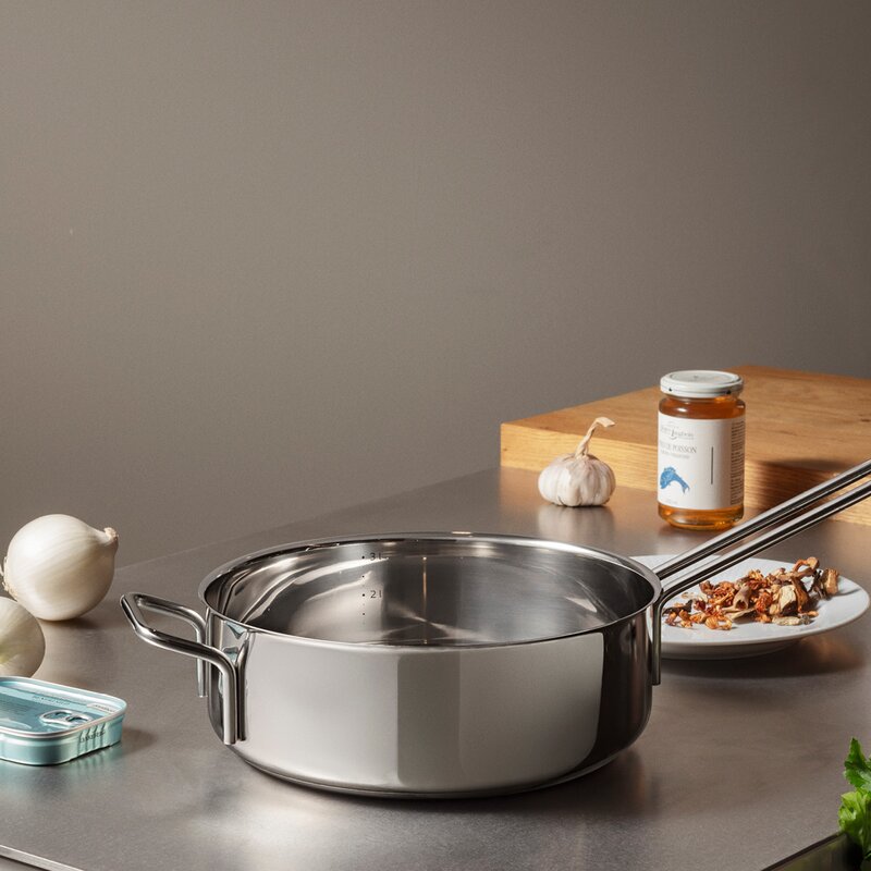 Stainless Steel sautépanne 24 cm