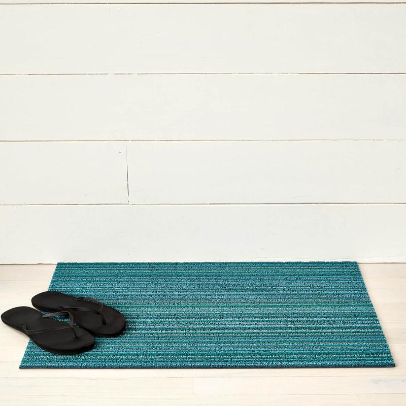 Skinny Stripe dørmatte 46x71 cm turquoise