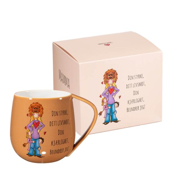 Krus mamma din styrke 40 cl brun