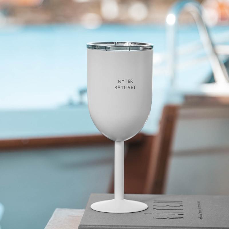Termo vinglass nyter båtlivet 40 cl hvit