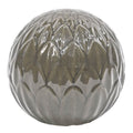 Blomma dekorball 15 cm grå