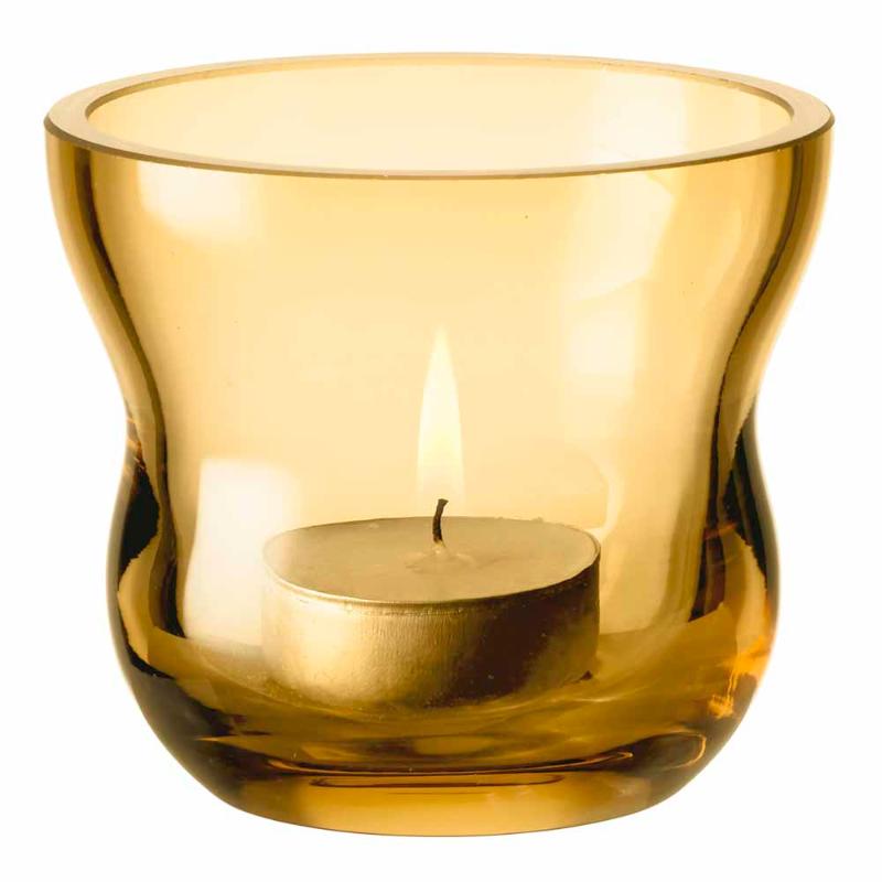 Calabas telyslykt Ø8,5 cm amber