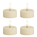 LED telys 3,5 x 4 cm 4 stk krem