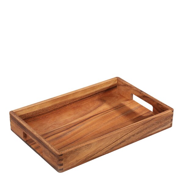 Serveringsbrikke i akasietre 42x28x6 cm