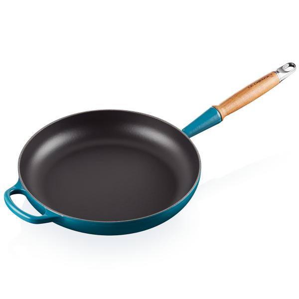Signature stekepanne med trehåndtak 28 cm deep teal