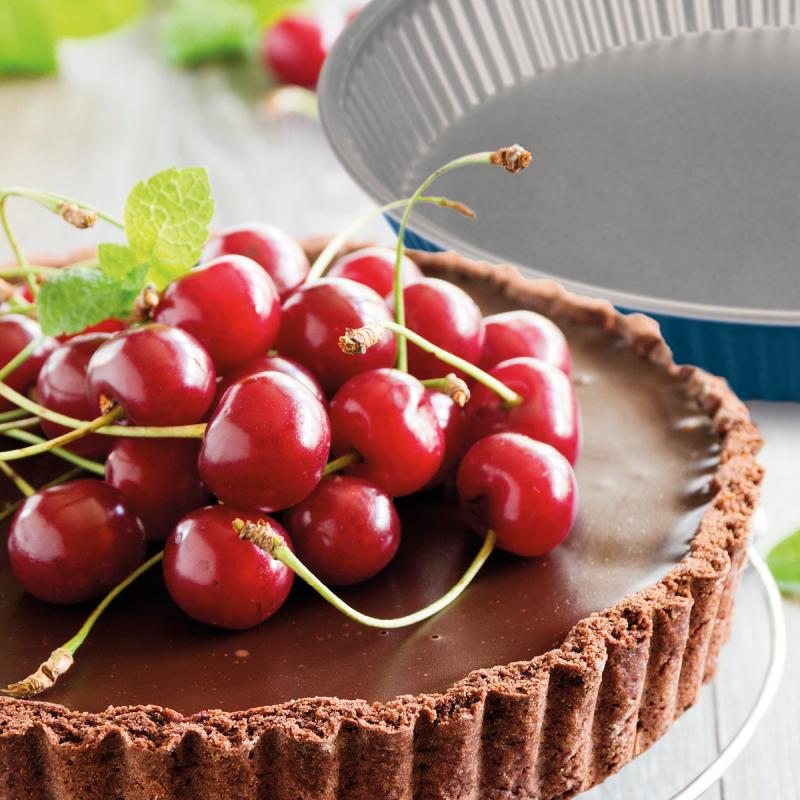 Xbake kakeform/paiform rund 28 cm blå