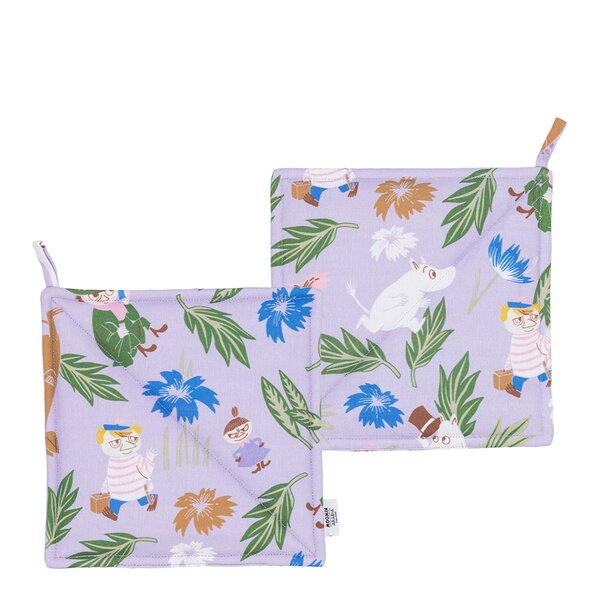 Mummi gryteklut 22x22 cm 2 stk lilla